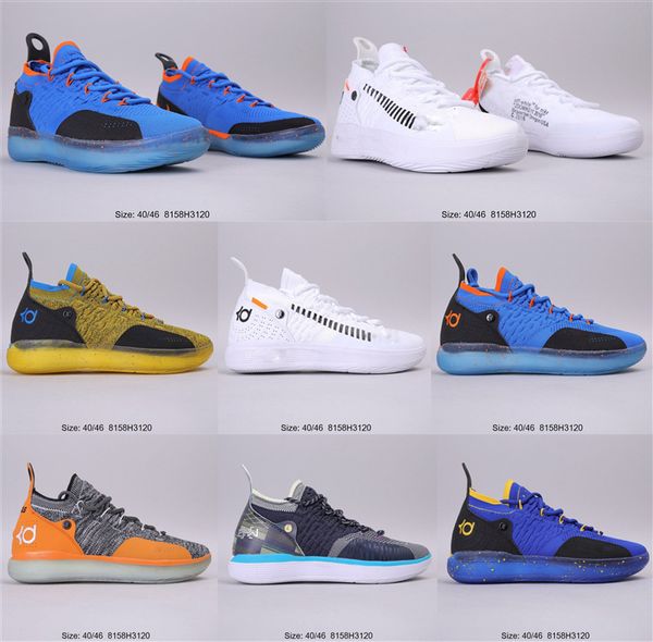 

new durant kd 11 ep white orange foam pink paranoid oreo ice basketball shoes original kevin durant xi kd11 mens sneakers size 40-46
