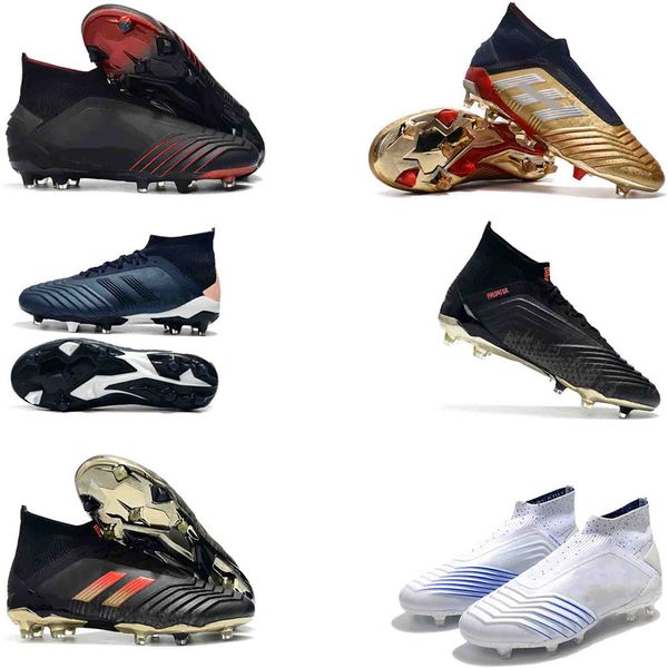 

2019 predator 19+ 19.1 fg paul pogba 25th anniversary golden mens boys soccer football shoes 19+x cleats boots size 39-45