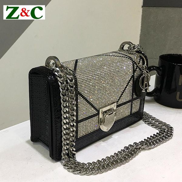 

fashion leather shoulder messenger clutches bag casual chain luxury handbags women bags designer