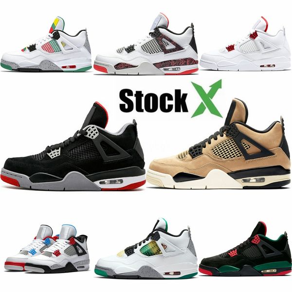 

wholesale new 4 iv black men basketball shoes 4s male sports outdoor trainers sneakers with box size 7-13 #307