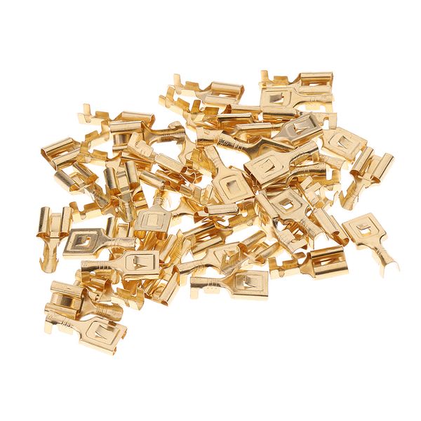 

50pcs brass crimp terminal cable locking female spade 7.8mm