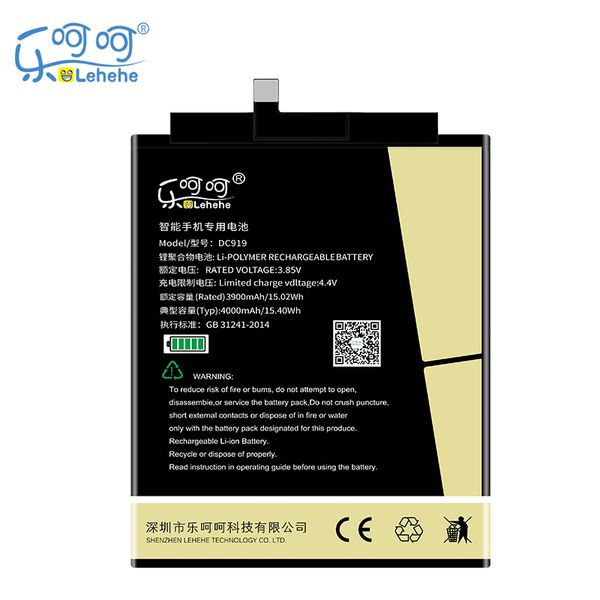 

new lehehe dc919 battery for smartisan jianguo m1l 4000mah smartphone built-in li-ion battery replacement with tools gifts