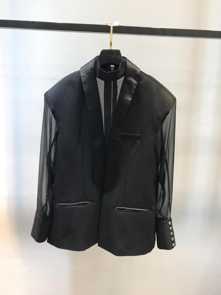 

new women back zipper fake two piece blazer coat ddxgz2, White;black