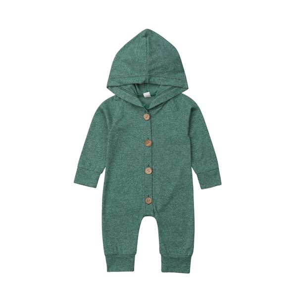 

0-2T Infant Baby Boy Girl Hoodie Cotton Hooded Romper Jumpsuit Clothes Outfit US