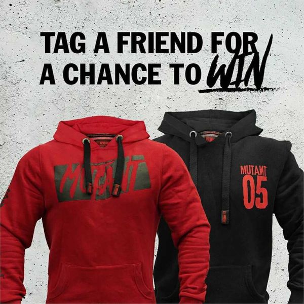 

mutant men gyms hoodies gyms fitness bodybuilding sweatshirt pullover sportswear male workout hooded jacket clothing, Black;red