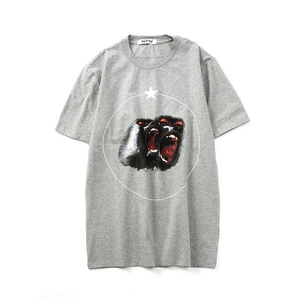 

luxury summer t shirt mens designer t shirt men women t shirt hip hop roar orangutan monkey circle star short sleeve size s-xxl, White;black