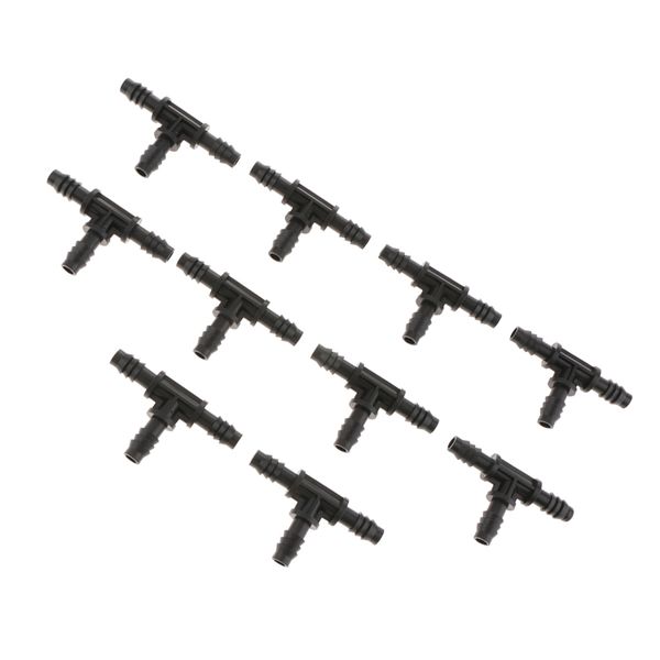

10 pcs micro dripper tee pipe adapter barb hose connector fittings