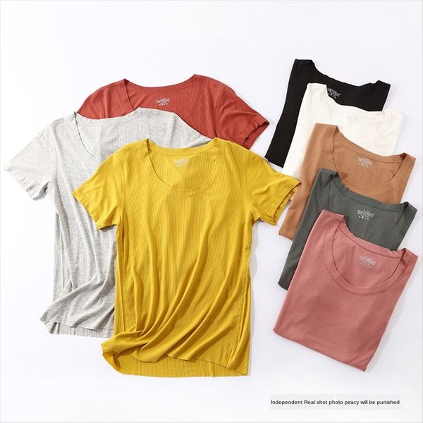 

running thin cut double collar loose short-sleeved running female thin cut double collar loose t-shirt short-sleeved t-shirt female, White