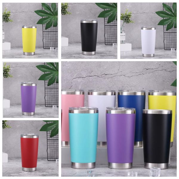 

20oz cups tumblers stainless steel 13 colors outside travel vacuum insulated coffee water bottles 600ml double wall cups