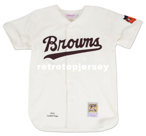 

satchel paige st. louis #29 mitchell & ness retro 1953 home jersey, Black;blue