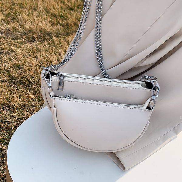 

original design fashion elegant saddle bag shoulder bag trend chain chest crossbody width 23cm height 12m thickness 8cm