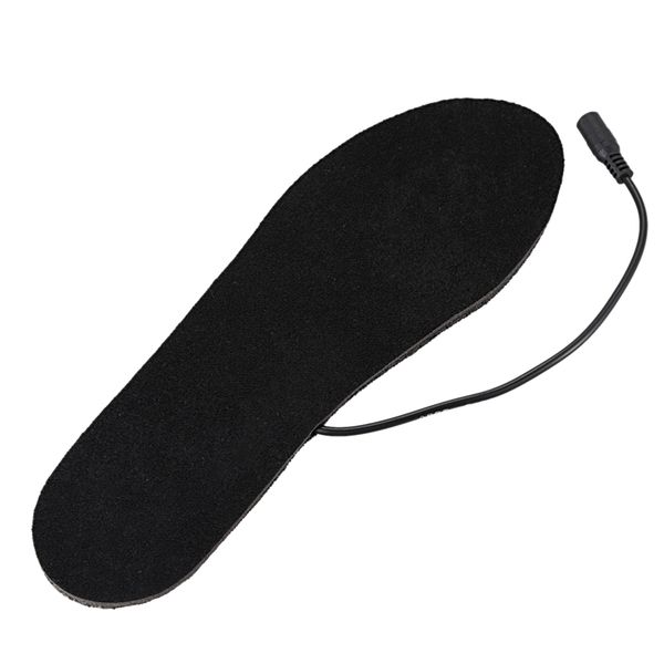 

women men insoles heated plush fur electric powered carbon fiber heating black walking heating insoles 2 straps & cases