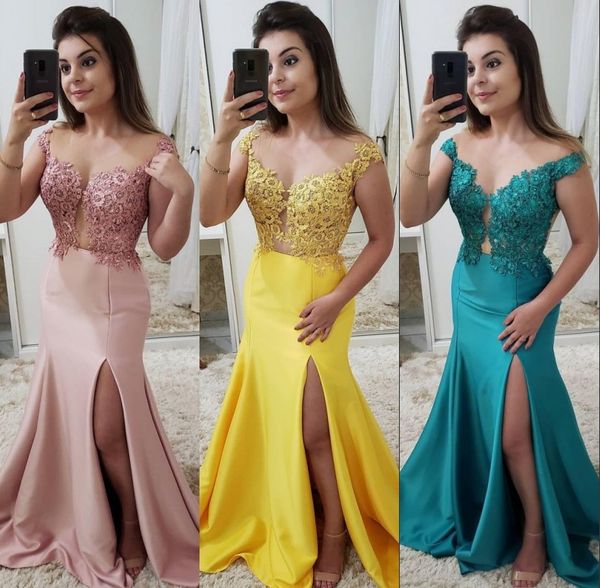 

желтый пром платья 2020 robe de soiree, Black