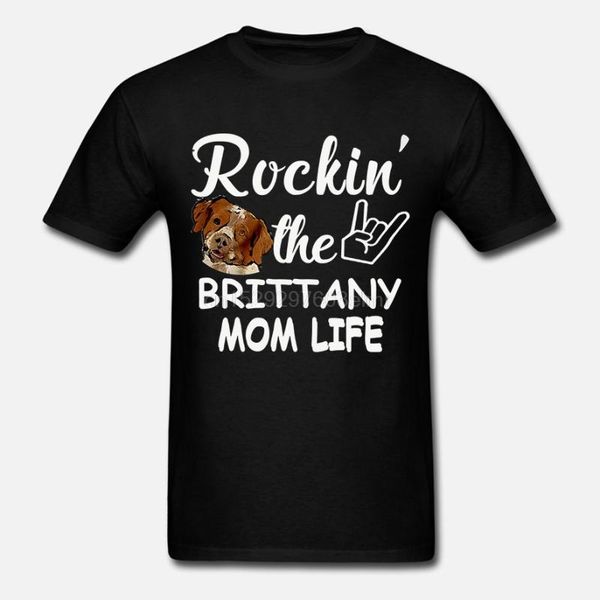 

men t shirt rockin the brittany mom life women t-shirt, White;black