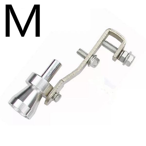 

2x car turbo whistle silver s universal fitment for motorcycle all vehicles whistle effect for exhaust pipes size m
