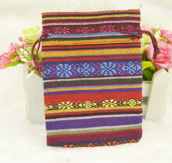 

10pcs tribal style cotton bag accessories bags beam mouth 10 cm x14cm gift bags package box gift decoration supply