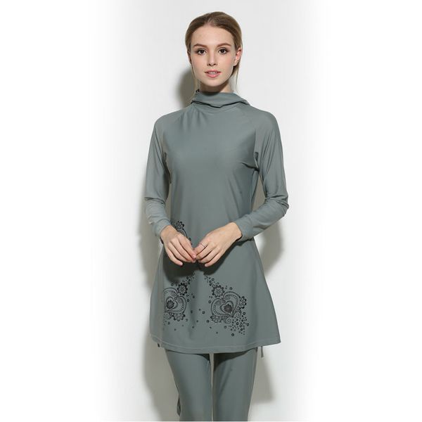 

full cover modest muslim swimsuit islamic clothing for women with hijab