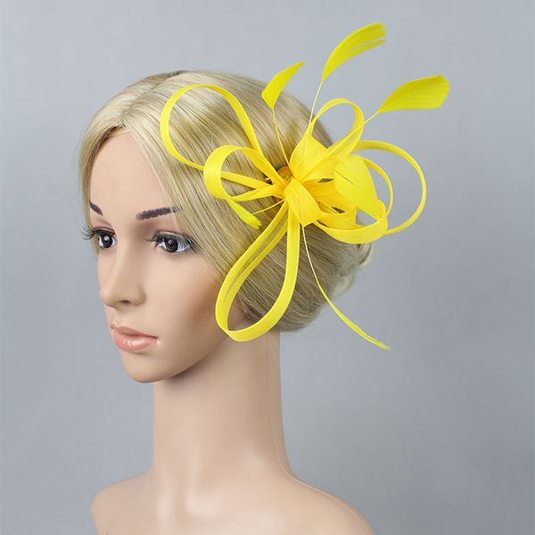 

fascinator feather headdress headband hat women dinner party church many colour to choose