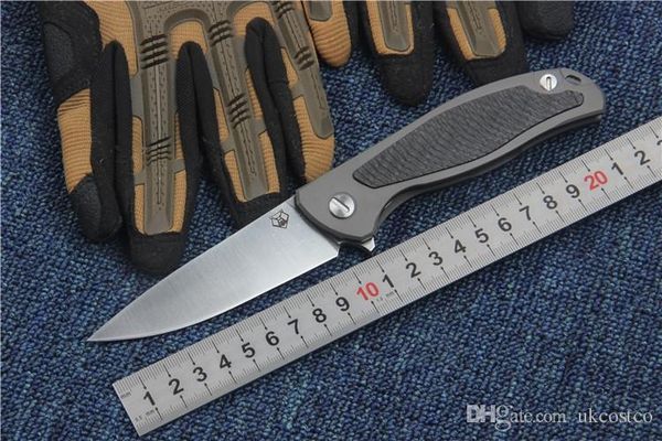 

High End Shirogorov 95 Flipper Folding Knife 3.97 Inch S35VN Blade Carbon Fiber Version TC4 titanium alloy Handle Collection Knives P816F