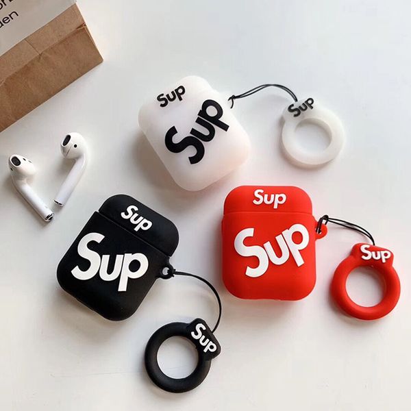 

Для Airpods Pro Case горячая распродажа SUP мягкая силиконовая крышка с брелок портативны