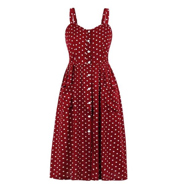 

casual dresses 100% cotton polk dot print swing vintage dress sp1097 women strapless pin up with pocket 50s vestidos, Black;gray