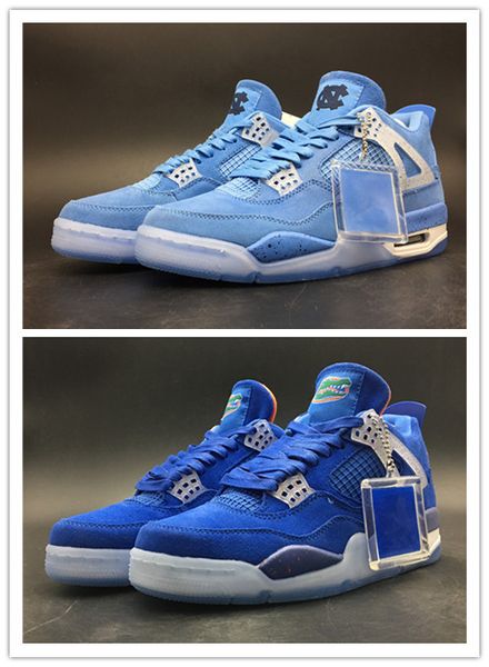 

Whole ale 2019 new 4 iv blue men ba ketball hoe 4 uede port outdoor fa hion trainer neaker with box ize 7 13