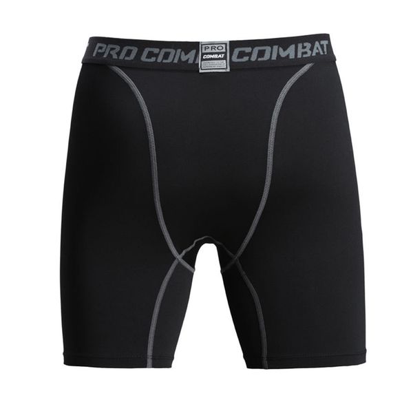 

man fitness shorts elastic waist compression slim short pants sports trousers gym tights, Black;blue