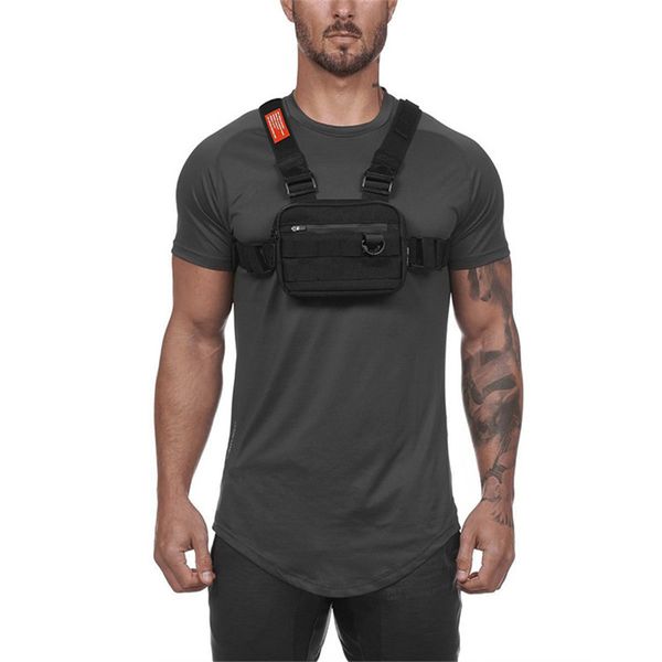 

new men chest rig street wear outdoor sports waist bag climbing shoulder bag phone money belt tactical chest bags