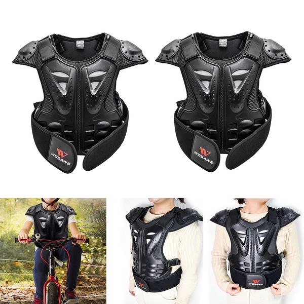 

2pcs children chest back spine protector vest jackets guard for dirt bike skiing