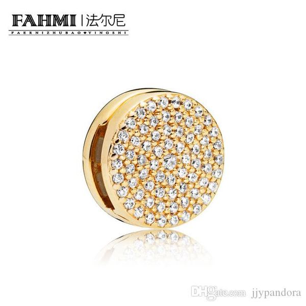 

fahmi 100% 925 pure silver shine reflexions dazzling elegance clip women diy bracelet charm manufacturers direct marketing, Black