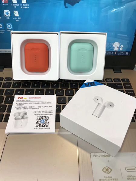 

v8 TWS с всплывающим окном Сенсорные беспроводные наушники Двойные наушники Bluetooth V5