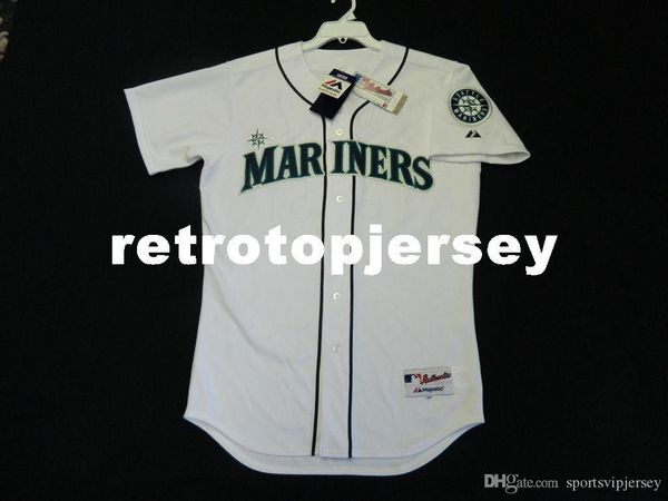 

majestic seattle blank home white on field jersey mens stitched wholesale big and tall size xs-6xl baseball jerseys, Black;blue