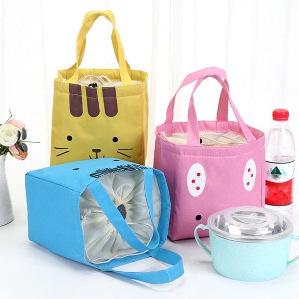 

2020 new cartoon insulation lunch bag thermal insulated lunch bag box for kids women girls ladies men p15, Blue;pink
