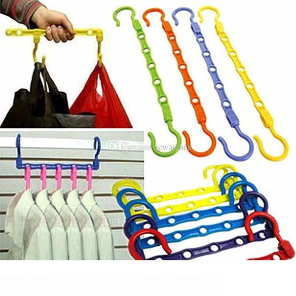 

useful 5-hole space saver wonder magic hanger hook closet organizer wholesale