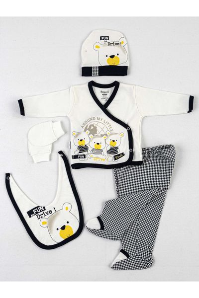 

Navy blue White Bears 5 li Newborn Male Baby Hospital Output
