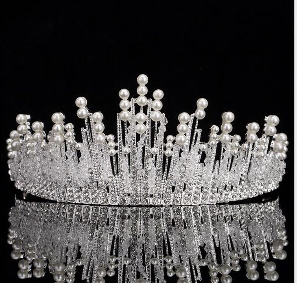 

marriage hairdress bride headdress crown wedding dress jewelry, Slivery;golden