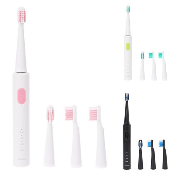 

brand 5pcs waterproof sonic electric toothbrush rechargeable usb charger toothbrush with 4 replacement brush heads for adults