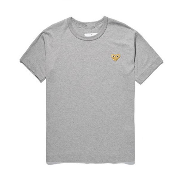 

lover wholesale com quality gray grey t shirt new mens womens des cdg red heart short sleeve des 1 t-shirt vintage play, Black;blue