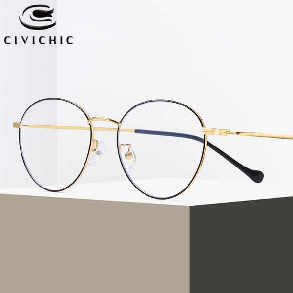 

chic anti blue light glasses women retro round eyewear myopia optical frame computer eyeglasses man gaming gafas luz azul cog31, White;black