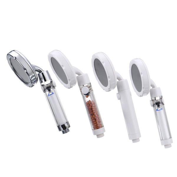 

pressure shower head 360Â° rotating spa rainfall water saving filtration
