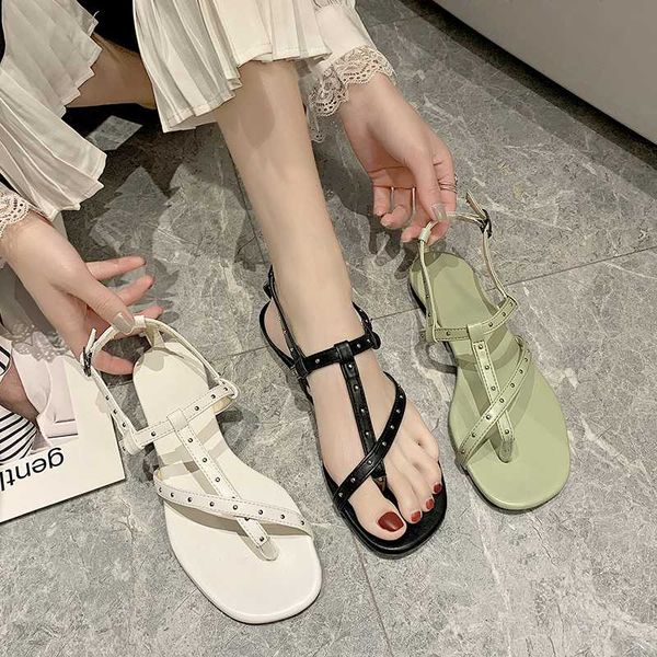 

2020 sandals all-match low-heeled shoes with strap suit female beige flip flops platform summer heels women's woman heeled, Black