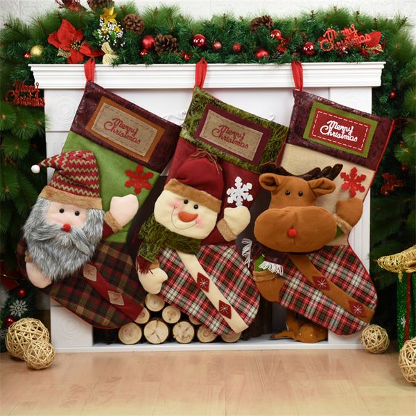 

big size 73cm christmas stockings candy gift bag merry christmas new year decoration gift bags adornos de navidad