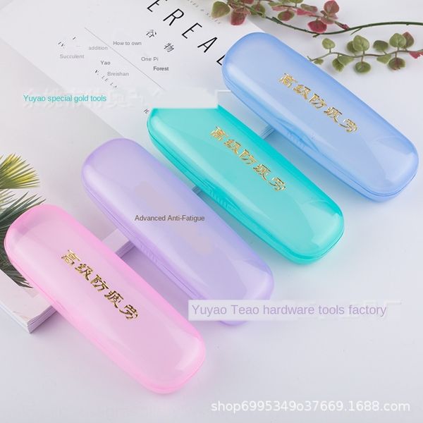 

pvc plastic children's frosted box presbyopic case presbyopic case glasses plastic glasses box pvc, Blue
