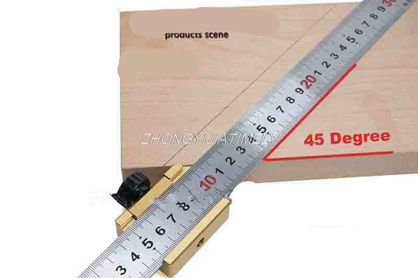 

steel ruler limiter, woodworking positioning block, line locator, ruler scribe