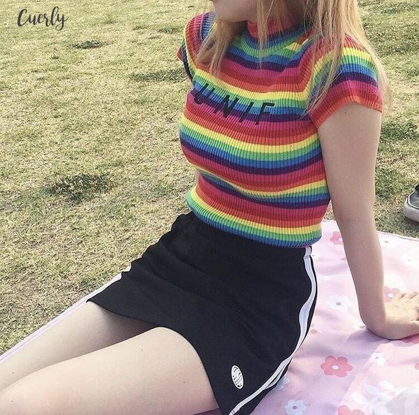 

fashion new skirt american style sports split high waist saia black white side stripes skirts saias drop shipping