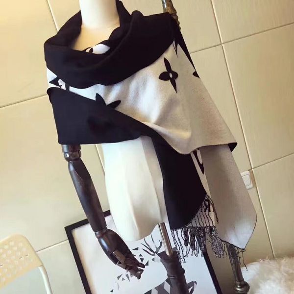 

wool long scarf shawl for women and men classic brand warm scarves scarves wool scarf, Blue;gray