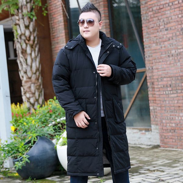 

new oversize -9xl 10xl winter jacket 2018 men's winter brand thickening long casual suede jacket men's 175kg, Black