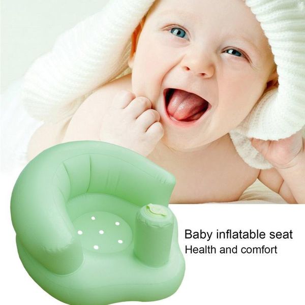 

baby inflatable chair pvc child seat sofa dining chair infant play mat sofa study bench shower baby care portable pink green