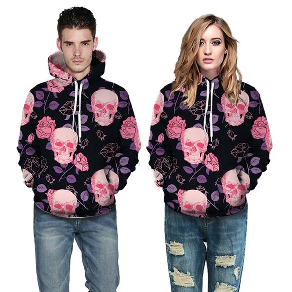 

men hoodies casual men's sweatshirt scary halloween lover 3d print hooded party pullover long sleeve hoodie sudadera hombre, Black
