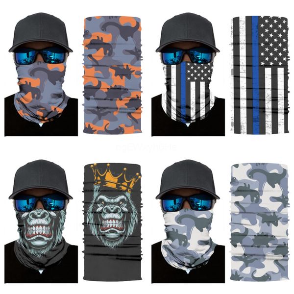 

v3zlp stylish mask skull scarf outdoor skull scarf face er magic sports windproof cycling headband neck protector bandanas face ma#705, Blue;black